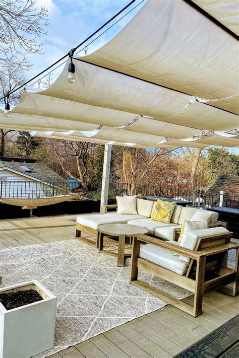 White fabric shade runner with waterproof Sunbrella Marine fabric | Patio shade, Pergola shade ...