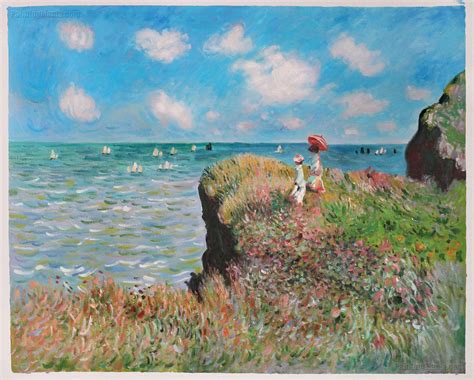 The Cliff Walk, Pourville - Claude Monet hand-painted oil painting ...