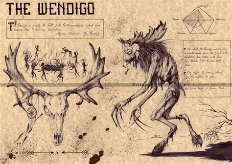 Medium Wendigo Algonquian Folklore Art Print - Etsy | Mystical creatures mythology, Folklore art ...