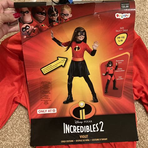 NEW Disguise Disney Pixar Incredibles 2 Violet Costume