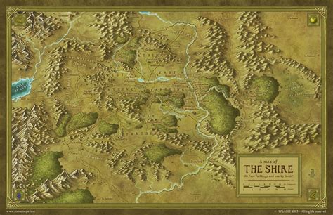 A detailed map of The Shire by Maxime Plasse : r/lotr