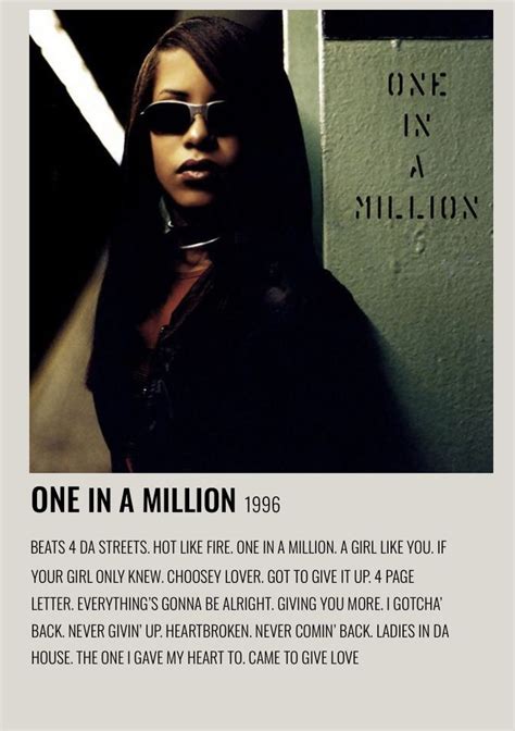 One in a Million minimalist poster en 2024 | Affiches de films style ...