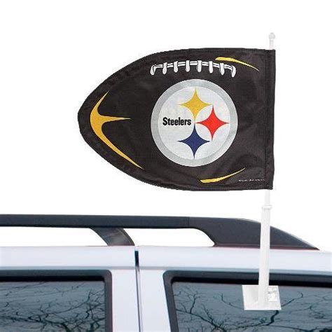 Pittsburgh Steelers NFL Car Flag - Black | Nfl car, Steelers, Pittsburgh steelers