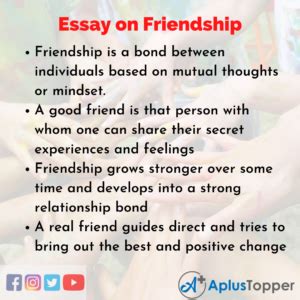 Essay on Friendship | Importance of Friendship Essay for Students and Children in English - A ...