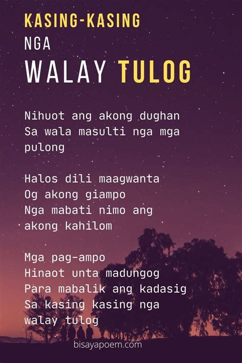 Pin on Bisaya Poem