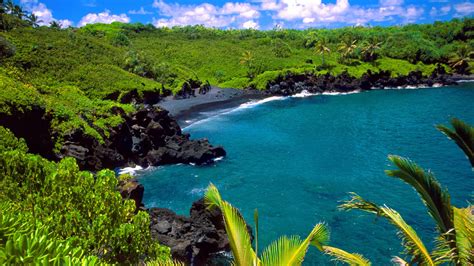 Black Beach, Hana, Maui, Hawaii, Usa - Free Nature Pictures