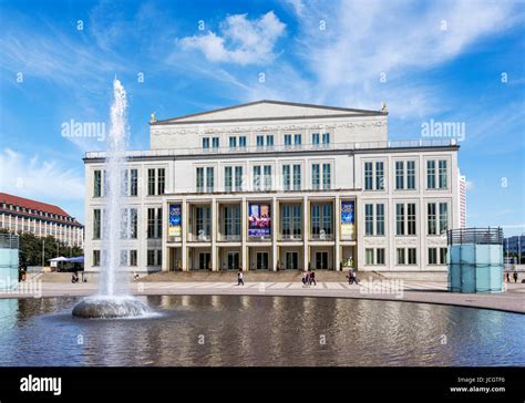 Leipzig Opera House (Oper Leipzig) in Augustusplatz, Leipzig, Saxony ...