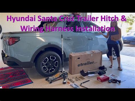 Trailer Hitch & Wiring Harness Installation on a 2022 Hyundai Santa Cruz - YouTube