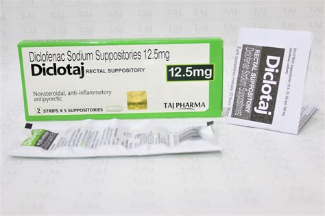 Diclofenac Sodium Suppositories 12.5mg Supplier and Exporter