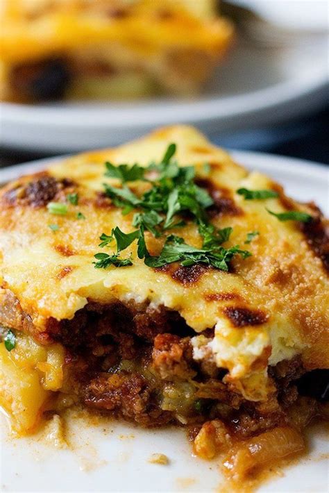 Greek moussaka is a classic comfort food of the Mediterranean region ...