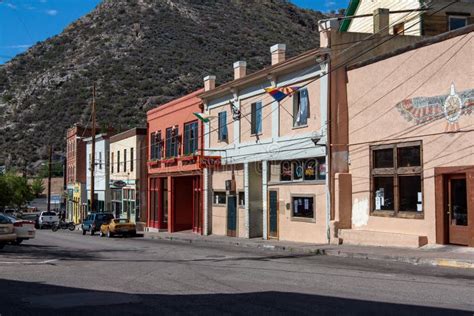 Bars, Shops and Restaurants Along Brewery Gulch, Bisbee AZ Editorial Photography - Image of town ...