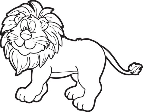Free, Printable Cartoon Male Lion Coloring Page for Kids – SupplyMe