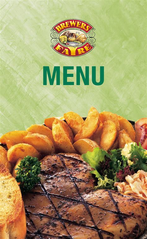 Brewsters & Brewers Fayre menu designs