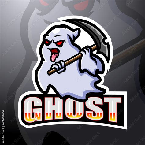 Ghost gaming mascot esport logo design Stock Vector | Adobe Stock