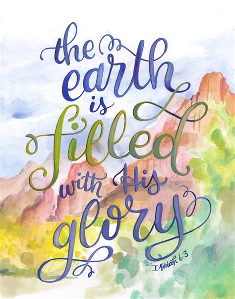 Resultado de imagen para the earth is filled with his glory | Bijbel ...