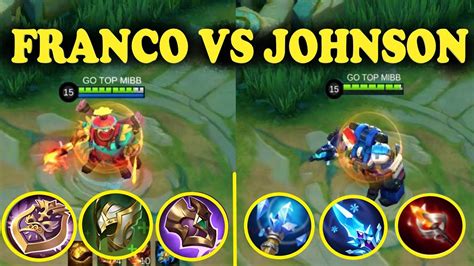 franco gameplay vs johnson gameplay / johnson mlbb / franco mlbb / mobile legends - YouTube