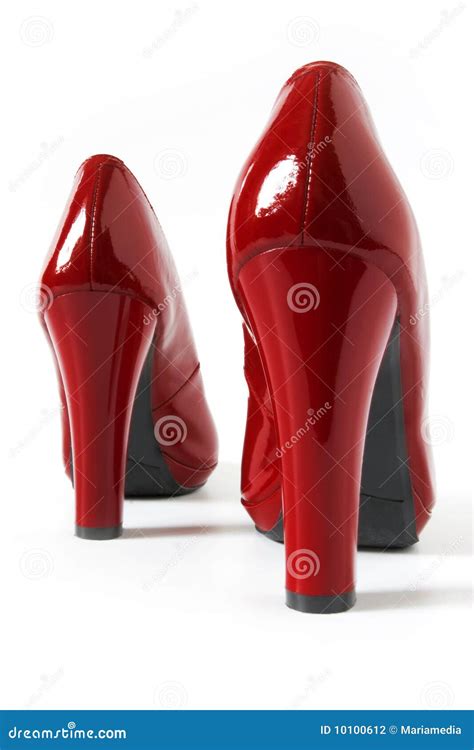 Fashionable red shoes stock photo. Image of patches, style - 10100612