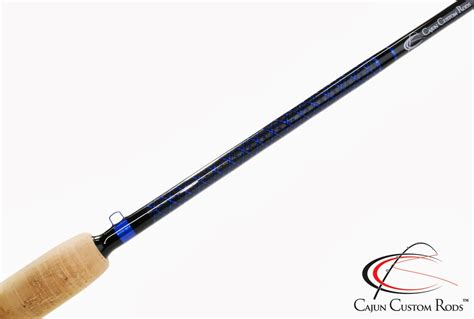 Cajun Custom Rods: Holographic Blue Spinning Rod