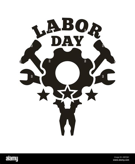 Labor Day logo. Vector icon isolated on a white Stock Vector Image & Art - Alamy