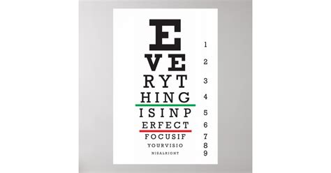 Optometry Eye Chart Illustration | Zazzle.co.uk