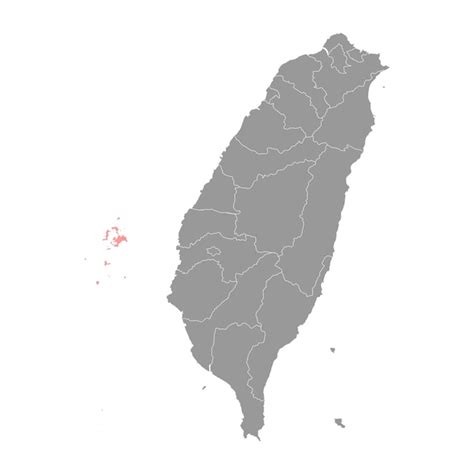 Premium Vector | Penghu county map county of the Republic of China Taiwan Vector illustration