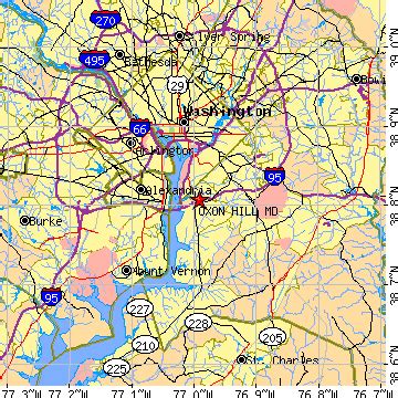 Oxon Hill, Maryland (MD) ~ population data, races, housing & economy