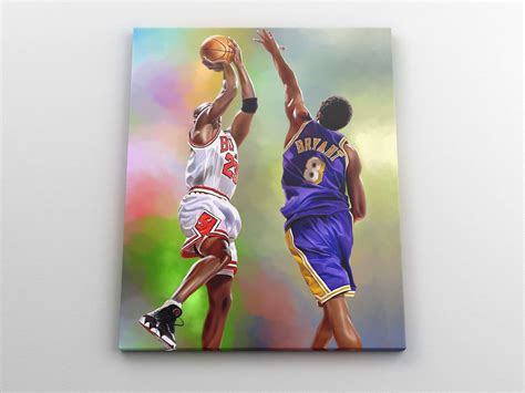 Kobe Bryant Canvas Michael Jordan Canvas Print Kobe Bryant Poster ...