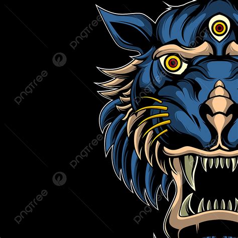 Tiger Poster Vector Art PNG, Blue Tiger Poster, Animal, Animals ...