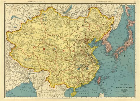 Rand McNally Standard Map of China and Japan - Art Source International