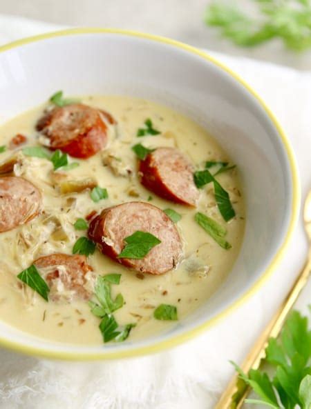 Creamy Sauerkraut And Sausage Soup Recipe In 4 Steps