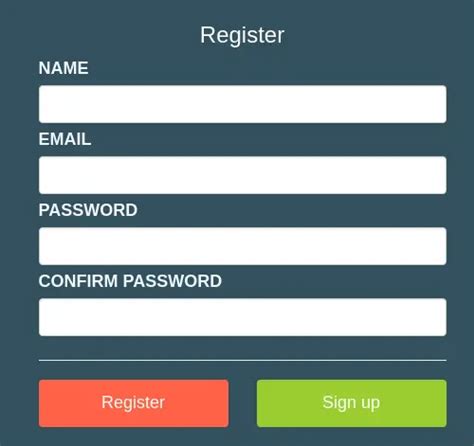 Bootstrap Registration Page Templates Download Free