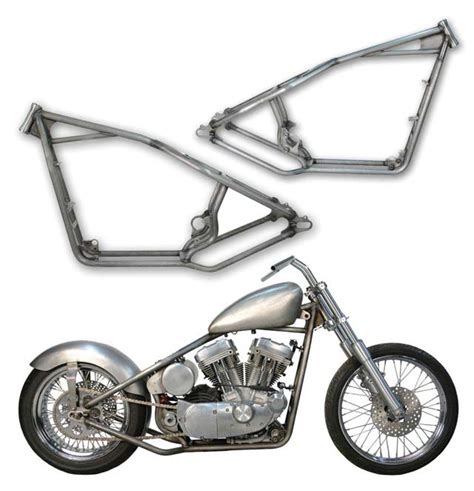 Rubber Mount Sportster Rigid Frame : Weld On Hardtail Rigid Kit Rear Frame 2004-2020 Rubber ...