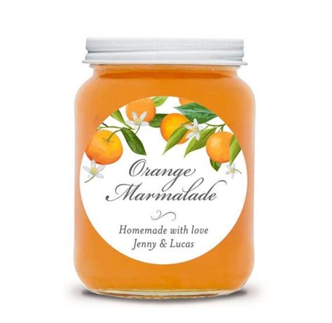 Orange Marmalade Labels Custom Printed Personalized - Etsy | Wedding favor stickers, Wedding ...