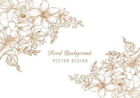 Free Vector | Beautiful decorative wedding floral background