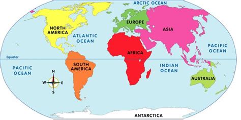 Continents and Islands Online World Map Quiz - Learn the locations of the continents and islands ...