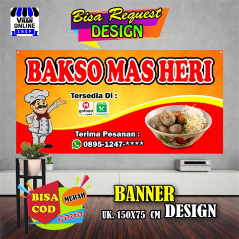 Jual Spanduk Banner Bakso, Bakso Mie Ayam Bagus Keren Murah - Kab. Sumedang - Vhan_onlineshop ...