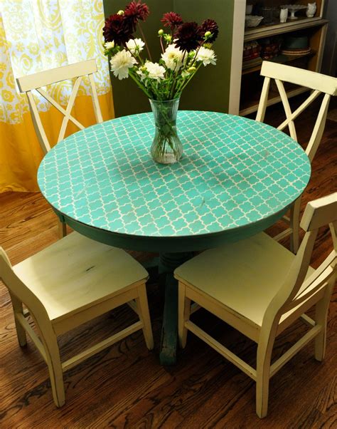 SOLD: Shabby Chic Aqua Round Table With Four Chairs. $449.00, via Etsy. | Small cozy chair ...