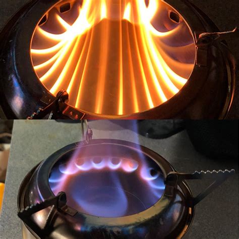 Playing with my new Ohuhu wood gas stove. Top pic is with wood pellets and bottom is with my DIY ...