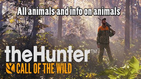 The Hunter:Call of the Wild -Animal list and info on animals!!! - YouTube