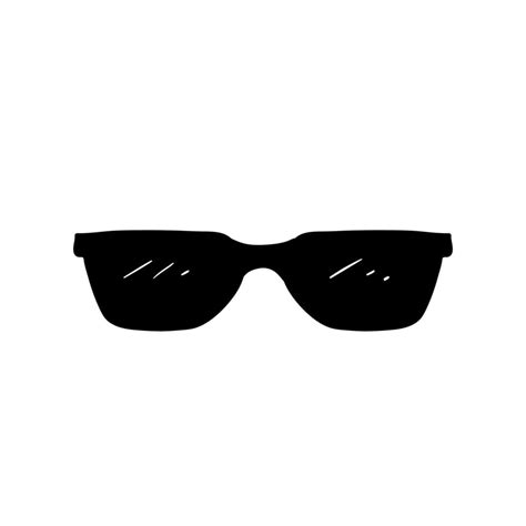 hand drawn black sun glasses illustration with doodle cartoon style vector 6397786 Vector Art at ...