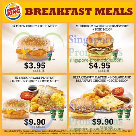 Burger King Breakfast Menu Prices