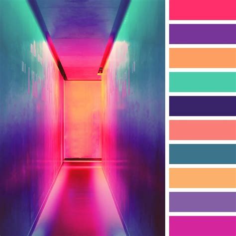 Neon color palette | Neon colour palette, Color palette, Neon color