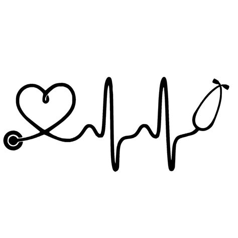 2019 15*6.3cm Nurse Stethoscope Heartbeat Vinyl Decal Stickers Window ...