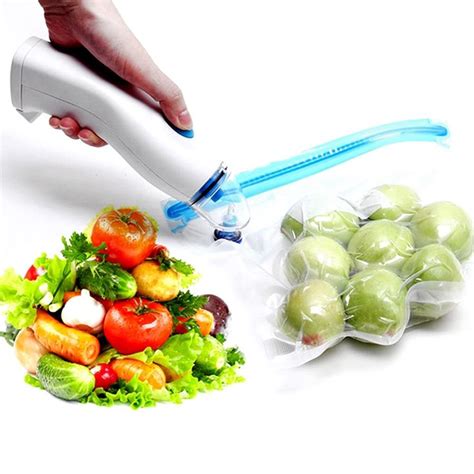 Portable Handheld Food Saver Plastic Packaging Machine Electric Vacuum Sealer Tools - Walmart ...