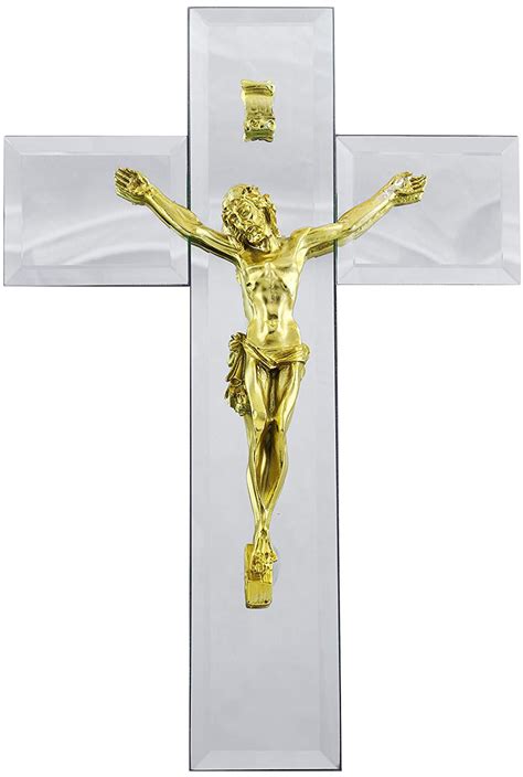 Renaissance Jesus Christ On The Cross Mirrored INRI Gold Wall Crucifix 16 Inches - Crucifixes ...