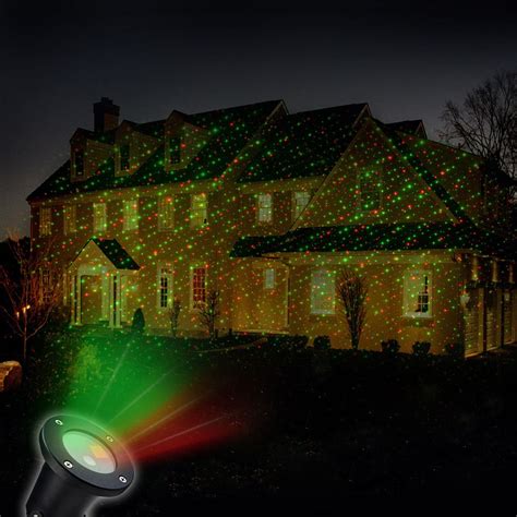 Solar Powered Outdoor Christmas Laser Show Light Projector with 4 Images for the Holiday (Great ...