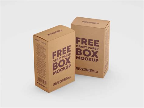 Free Craft Box Mockups (PSD)