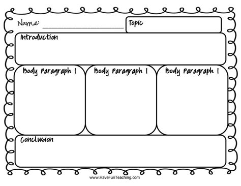 Expository Writing Graphic Organizer 5th Grade - FerisGraphics