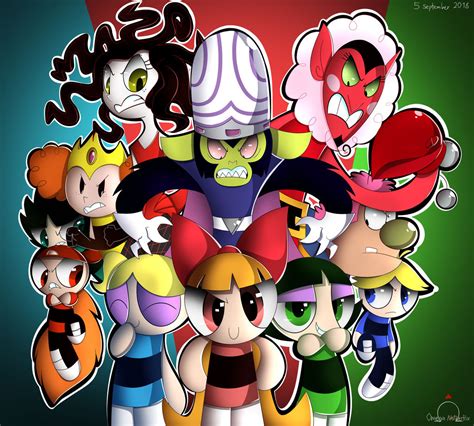 Powerpuff girls + villains fanart by Nethermation on DeviantArt