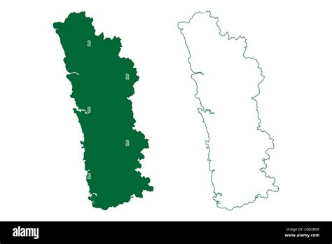 Ratnagiri district (Maharashtra State, Konkan Division, Republic of India) map vector ...